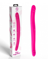 Together Toy Duo Together Silky Soft Body-Safe Pink Silicone with 9 Vibration and 9 Thrusting Modes Double Dongs